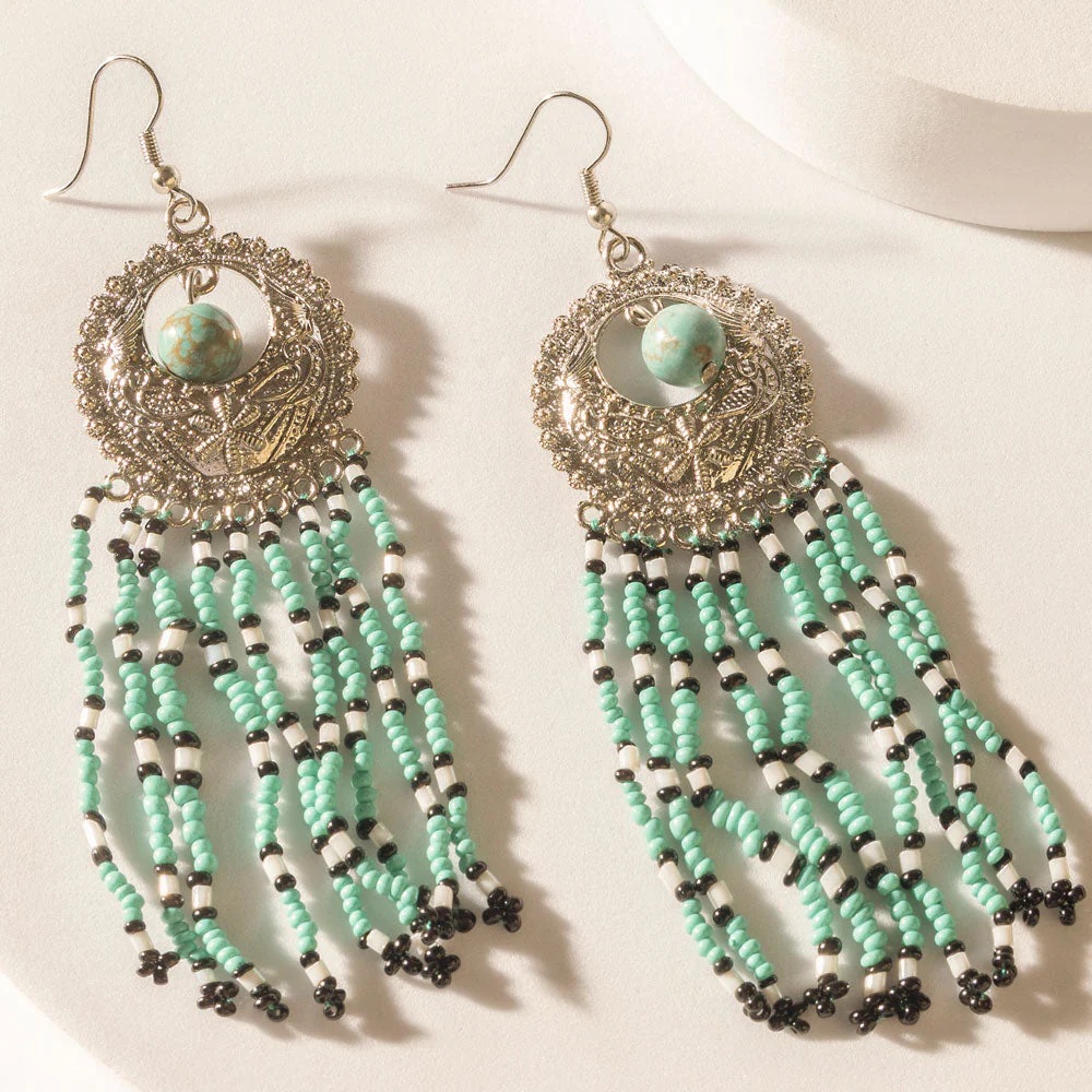 Myra-Night At Navajo Earrings In Deep Blue